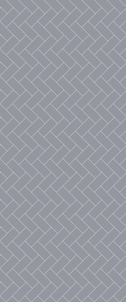 Grey Diagonal Herringbone Tile Acrylic Shower Wall Panel 2440mm x 1220mm (3mm Thick) - CladdTech