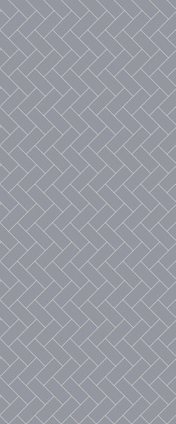 Grey Diagonal Herringbone Tile Acrylic Shower Wall Panel 2440mm x 1220mm (3mm Thick) - CladdTech