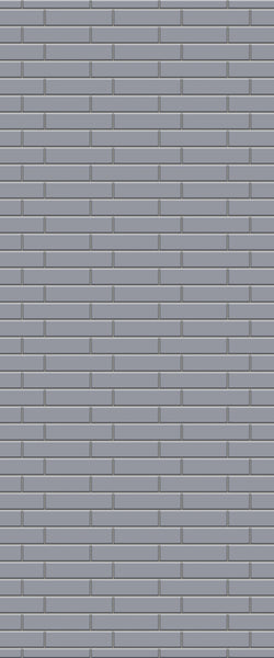 Grey Brickslips Acrylic Shower Wall Panel 2440mm x 1220mm (3mm Thick) - CladdTech