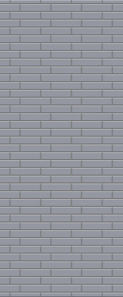 Grey Brickslips Acrylic Shower Wall Panel 2440mm x 1220mm (3mm Thick) - CladdTech