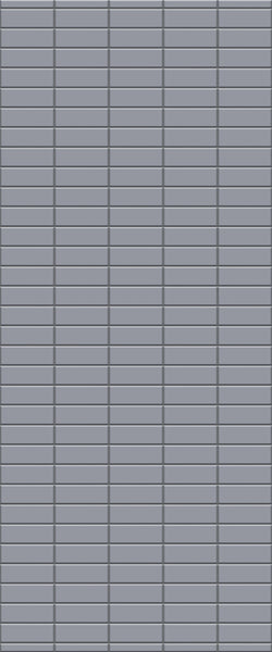 Grey Horizontal Block Acrylic Shower Wall Panel 2440mm x 1220mm (3mm Thick) - CladdTech