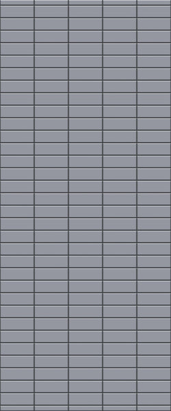 Grey Horizontal Block Acrylic Shower Wall Panel 2440mm x 1220mm (3mm Thick) - CladdTech
