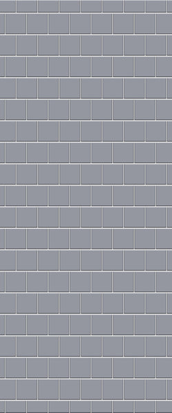 Grey Large Squares Acrylic Shower Wall Panel 2440mm x 1220mm (3mm Thick) - CladdTech