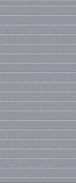 Grey Large Squares Acrylic Shower Wall Panel 2440mm x 1220mm (3mm Thick) - CladdTech