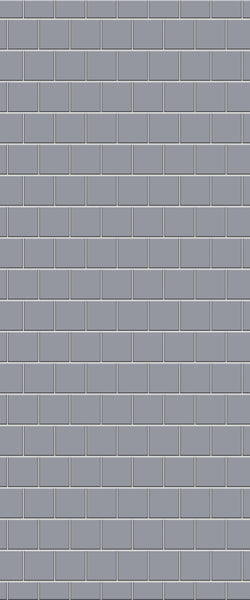 Grey Large Squares Acrylic Shower Wall Panel 2440mm x 1220mm (3mm Thick) - CladdTech