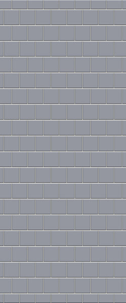 Grey Large Squares Acrylic Shower Wall Panel 2440mm x 1220mm (3mm Thick) - CladdTech