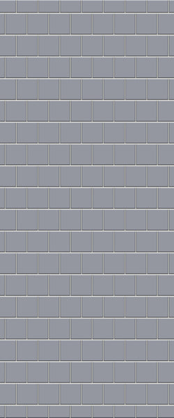 Grey Large Squares Acrylic Shower Wall Panel 2440mm x 1220mm (3mm Thick) - CladdTech