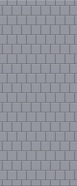 Grey Large Squares Acrylic Shower Wall Panel 2440mm x 1220mm (3mm Thick) - CladdTech