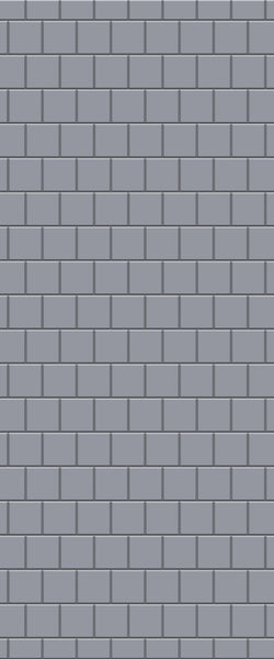 Grey Large Squares Acrylic Shower Wall Panel 2440mm x 1220mm (3mm Thick) - CladdTech