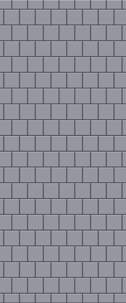 Grey Large Squares Acrylic Shower Wall Panel 2440mm x 1220mm (3mm Thick) - CladdTech