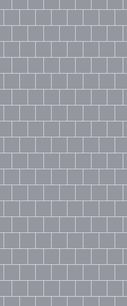 Grey Large Squares Acrylic Shower Wall Panel 2440mm x 1220mm (3mm Thick) - CladdTech