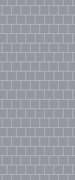Grey Large Squares Acrylic Shower Wall Panel 2440mm x 1220mm (3mm Thick) - CladdTech