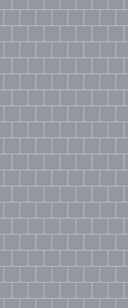 Grey Large Squares Acrylic Shower Wall Panel 2440mm x 1220mm (3mm Thick) - CladdTech