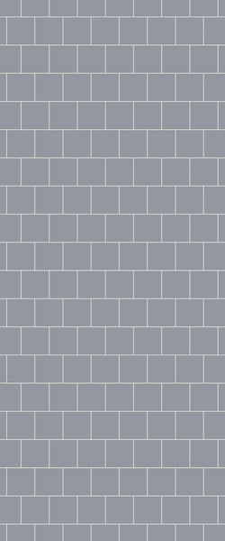Grey Large Squares Acrylic Shower Wall Panel 2440mm x 1220mm (3mm Thick) - CladdTech