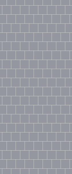 Grey Large Squares Acrylic Shower Wall Panel 2440mm x 1220mm (3mm Thick) - CladdTech