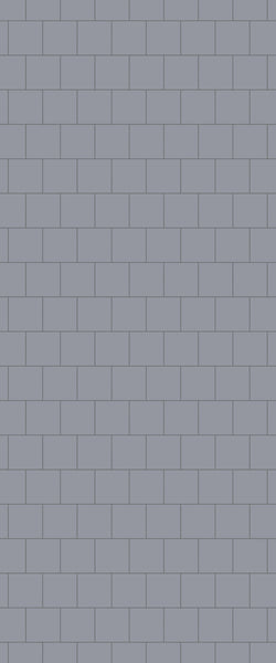 Grey Large Squares Acrylic Shower Wall Panel 2440mm x 1220mm (3mm Thick) - CladdTech