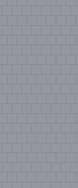 Grey Large Squares Acrylic Shower Wall Panel 2440mm x 1220mm (3mm Thick) - CladdTech