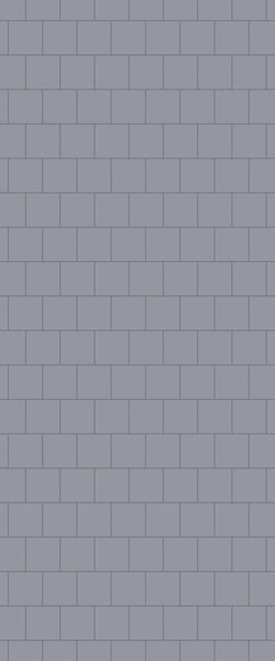 Grey Large Squares Acrylic Shower Wall Panel 2440mm x 1220mm (3mm Thick) - CladdTech