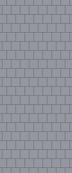 Grey Large Squares Acrylic Shower Wall Panel 2440mm x 1220mm (3mm Thick) - CladdTech