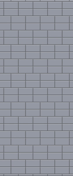 Grey Brickbond Acrylic Shower Wall Panel 2440mm x 1220mm (3mm Thick) - CladdTech