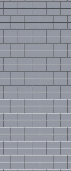 Grey Brickbond Acrylic Shower Wall Panel 2440mm x 1220mm (3mm Thick) - CladdTech