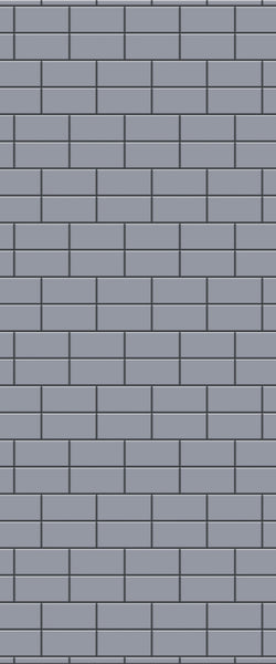 Grey Brickbond Acrylic Shower Wall Panel 2440mm x 1220mm (3mm Thick) - CladdTech