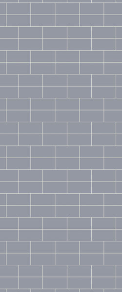 Grey Brickbond Acrylic Shower Wall Panel 2440mm x 1220mm (3mm Thick) - CladdTech
