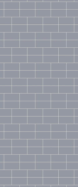 Grey Brickbond Acrylic Shower Wall Panel 2440mm x 1220mm (3mm Thick) - CladdTech