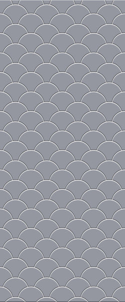 Grey Fishscales Acrylic Shower Wall Panel 2440mm x 1220mm (3mm Thick) - CladdTech