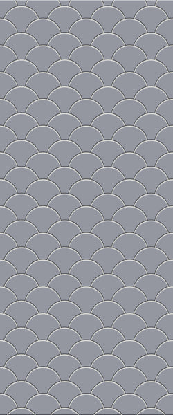 Grey Fishscales Acrylic Shower Wall Panel 2440mm x 1220mm (3mm Thick) - CladdTech