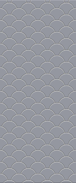 Grey Fishscales Acrylic Shower Wall Panel 2440mm x 1220mm (3mm Thick) - CladdTech