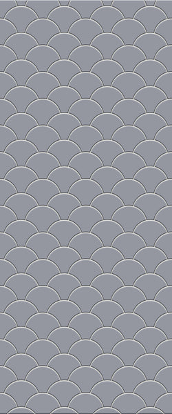 Grey Fishscales Acrylic Shower Wall Panel 2440mm x 1220mm (3mm Thick) - CladdTech