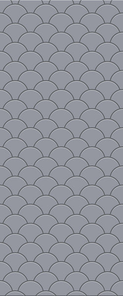 Grey Fishscales Acrylic Shower Wall Panel 2440mm x 1220mm (3mm Thick) - CladdTech