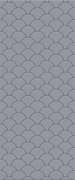 Grey Fishscales Acrylic Shower Wall Panel 2440mm x 1220mm (3mm Thick) - CladdTech