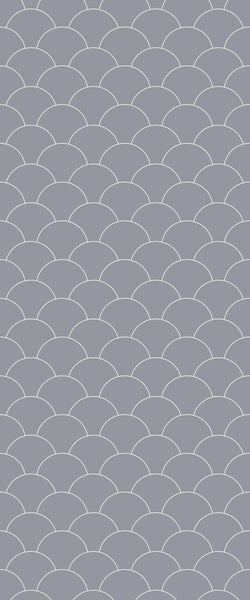 Grey Fishscales Acrylic Shower Wall Panel 2440mm x 1220mm (3mm Thick) - CladdTech