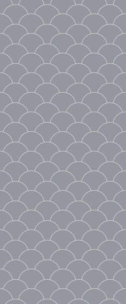Grey Fishscales Acrylic Shower Wall Panel 2440mm x 1220mm (3mm Thick) - CladdTech