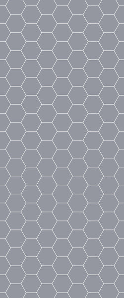 Grey Hexagon Acrylic Shower Wall Panel 2440mm x 1220mm (3mm Thick) - CladdTech