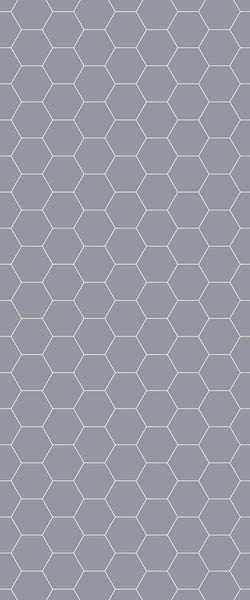 Grey Hexagon Acrylic Shower Wall Panel 2440mm x 1220mm (3mm Thick) - CladdTech