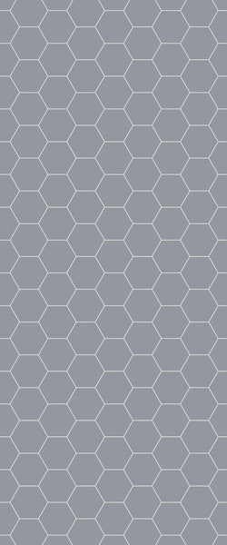 Grey Hexagon Acrylic Shower Wall Panel 2440mm x 1220mm (3mm Thick) - CladdTech