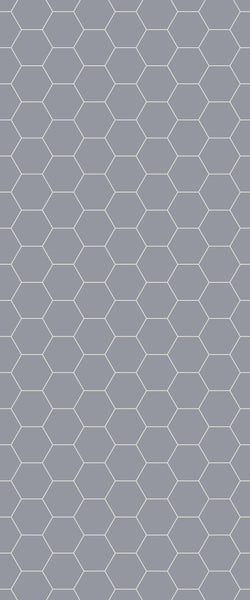 Grey Hexagon Acrylic Shower Wall Panel 2440mm x 1220mm (3mm Thick) - CladdTech