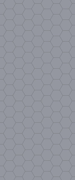 Grey Hexagon Acrylic Shower Wall Panel 2440mm x 1220mm (3mm Thick) - CladdTech