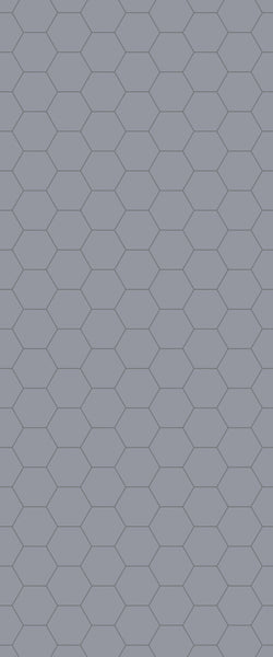 Grey Hexagon Acrylic Shower Wall Panel 2440mm x 1220mm (3mm Thick) - CladdTech