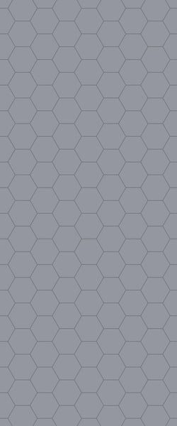 Grey Hexagon Acrylic Shower Wall Panel 2440mm x 1220mm (3mm Thick) - CladdTech