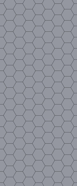 Grey Hexagon Acrylic Shower Wall Panel 2440mm x 1220mm (3mm Thick) - CladdTech
