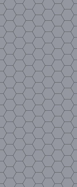 Grey Hexagon Acrylic Shower Wall Panel 2440mm x 1220mm (3mm Thick) - CladdTech