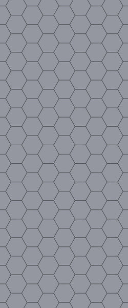 Grey Hexagon Acrylic Shower Wall Panel 2440mm x 1220mm (3mm Thick) - CladdTech