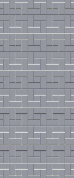 Grey Windmill Acrylic Shower Wall Panel 2440mm x 1220mm (3mm Thick) - CladdTech