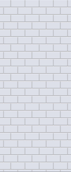 Grey Brick Tile Acrylic Shower Wall Panel 2440mm x 1220mm (3mm Thick) - CladdTech
