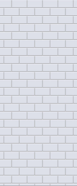 Grey Brick Tile Acrylic Shower Wall Panel 2440mm x 1220mm (3mm Thick) - CladdTech