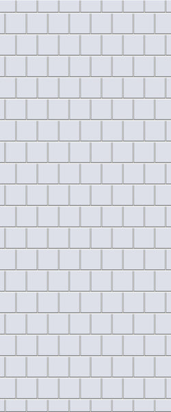Grey Large Squares Acrylic Shower Wall Panel 2440mm x 1220mm (3mm Thick) - CladdTech